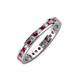 3 - Celina 2.00 mm Round Ruby and Lab Grown Diamond Eternity Band 