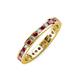 3 - Celina 2.00 mm Round Ruby and Lab Grown Diamond Eternity Band 