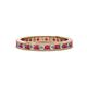 1 - Celina 2.00 mm Round Ruby and Lab Grown Diamond Eternity Band 