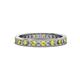 1 - Celina 2.00 mm Round Yellow Sapphire and Lab Grown Diamond Eternity Band 