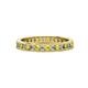 1 - Celina 2.00 mm Round Yellow Sapphire and Lab Grown Diamond Eternity Band 