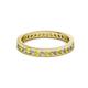 2 - Celina 2.00 mm Round Yellow Sapphire and Lab Grown Diamond Eternity Band 