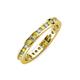 3 - Celina 2.00 mm Round Yellow Sapphire and Lab Grown Diamond Eternity Band 