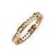 3 - Celina 2.00 mm Round Yellow Sapphire and Lab Grown Diamond Eternity Band 