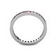 4 - Celina 2.00 mm Round Pink Sapphire and Lab Grown Diamond Eternity Band 