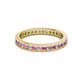 2 - Celina 2.00 mm Round Pink Sapphire and Lab Grown Diamond Eternity Band 
