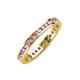 3 - Celina 2.00 mm Round Pink Sapphire and Lab Grown Diamond Eternity Band 
