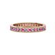 1 - Celina 2.00 mm Round Pink Sapphire and Lab Grown Diamond Eternity Band 