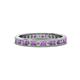 1 - Celina 2.00 mm Round Amethyst and Lab Grown Diamond Eternity Band 