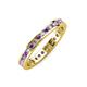 3 - Celina 2.00 mm Round Amethyst and Lab Grown Diamond Eternity Band 