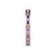 5 - Celina 2.00 mm Round Amethyst and Lab Grown Diamond Eternity Band 