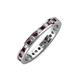 3 - Celina 2.00 mm Round Red Garnet and Lab Grown Diamond Eternity Band 