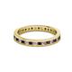 2 - Celina 2.00 mm Round Red Garnet and Lab Grown Diamond Eternity Band 