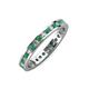 3 - Celina 2.00 mm Round Emerald and Lab Grown Diamond Eternity Band 