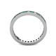 4 - Celina 2.00 mm Round Emerald and Lab Grown Diamond Eternity Band 