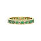1 - Celina 2.00 mm Round Emerald and Lab Grown Diamond Eternity Band 