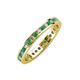 3 - Celina 2.00 mm Round Emerald and Lab Grown Diamond Eternity Band 