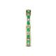 5 - Celina 2.00 mm Round Emerald and Lab Grown Diamond Eternity Band 