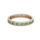 2 - Celina 2.00 mm Round Emerald and Lab Grown Diamond Eternity Band 