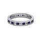 2 - Celina 2.40 mm Round Blue Sapphire and Lab Grown Diamond Eternity Band 