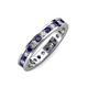 3 - Celina 2.40 mm Round Blue Sapphire and Lab Grown Diamond Eternity Band 
