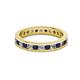 2 - Celina 2.40 mm Round Blue Sapphire and Lab Grown Diamond Eternity Band 
