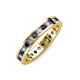 3 - Celina 2.40 mm Round Blue Sapphire and Lab Grown Diamond Eternity Band 