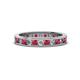 1 - Celina 2.40 mm Round Ruby and Lab Grown Diamond Eternity Band 