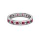 2 - Celina 2.40 mm Round Ruby and Lab Grown Diamond Eternity Band 
