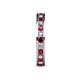 5 - Celina 2.40 mm Round Ruby and Lab Grown Diamond Eternity Band 