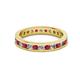 2 - Celina 2.40 mm Round Ruby and Lab Grown Diamond Eternity Band 