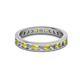 2 - Celina 2.40 mm Round Yellow Sapphire and Lab Grown Diamond Eternity Band 