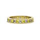 1 - Celina 2.40 mm Round Yellow Sapphire and Lab Grown Diamond Eternity Band 