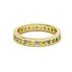 2 - Celina 2.40 mm Round Yellow Sapphire and Lab Grown Diamond Eternity Band 
