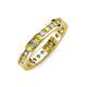3 - Celina 2.40 mm Round Yellow Sapphire and Lab Grown Diamond Eternity Band 