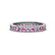 1 - Celina 2.40 mm Round Pink Sapphire and Lab Grown Diamond Eternity Band 