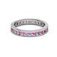 2 - Celina 2.40 mm Round Pink Sapphire and Lab Grown Diamond Eternity Band 