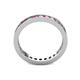 4 - Celina 2.40 mm Round Pink Sapphire and Lab Grown Diamond Eternity Band 