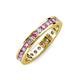 3 - Celina 2.40 mm Round Pink Sapphire and Lab Grown Diamond Eternity Band 