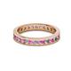 2 - Celina 2.40 mm Round Pink Sapphire and Lab Grown Diamond Eternity Band 