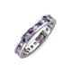 3 - Celina 2.40 mm Round Amethyst and Lab Grown Diamond Eternity Band 