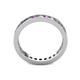 4 - Celina 2.40 mm Round Amethyst and Lab Grown Diamond Eternity Band 