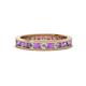 1 - Celina 2.40 mm Round Amethyst and Lab Grown Diamond Eternity Band 