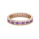 2 - Celina 2.40 mm Round Amethyst and Lab Grown Diamond Eternity Band 