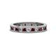 1 - Celina 2.40 mm Round Red Garnet and Lab Grown Diamond Eternity Band 