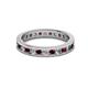2 - Celina 2.40 mm Round Red Garnet and Lab Grown Diamond Eternity Band 