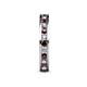 5 - Celina 2.40 mm Round Red Garnet and Lab Grown Diamond Eternity Band 