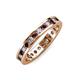 3 - Celina 2.40 mm Round Red Garnet and Lab Grown Diamond Eternity Band 