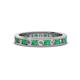 1 - Celina 2.40 mm Round Emerald and Lab Grown Diamond Eternity Band 