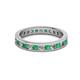 2 - Celina 2.40 mm Round Emerald and Lab Grown Diamond Eternity Band 